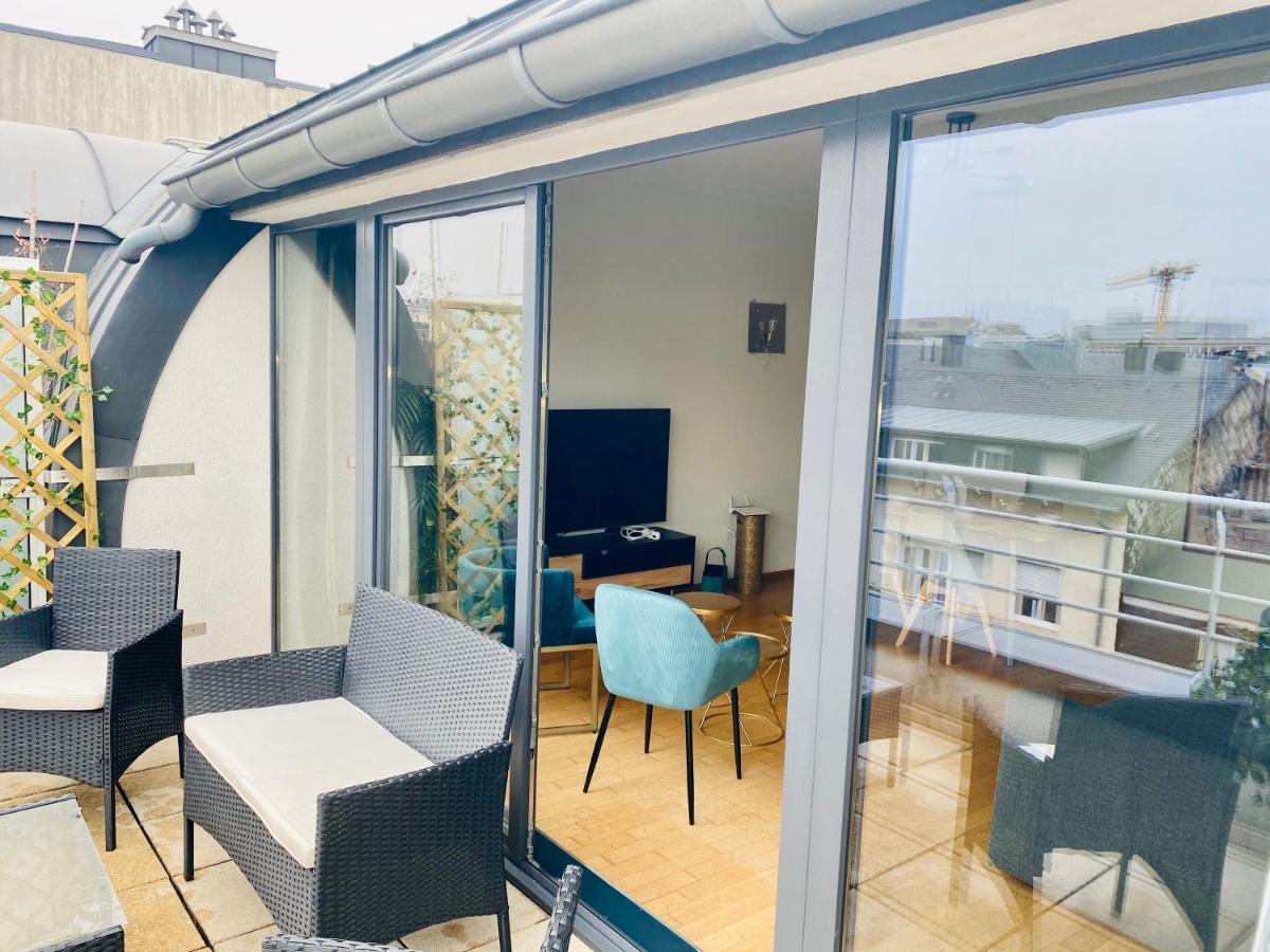 The Luxury Green Penthouse In City Center With Terrace And Free Parking Luksemburg Zewnętrze zdjęcie